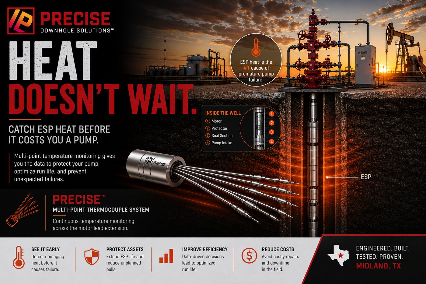 ESP heat monitoring -- Precise Downhole Solutions
